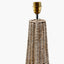 Seacomb Rattan Pyramid Floor Lamp Base with Seychelles 45cm Cream Slubby Cotton Empire Lampshade
