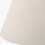 Seacomb Rattan Pyramid Floor Lamp Base with Seychelles 45cm Cream Slubby Cotton Empire Lampshade