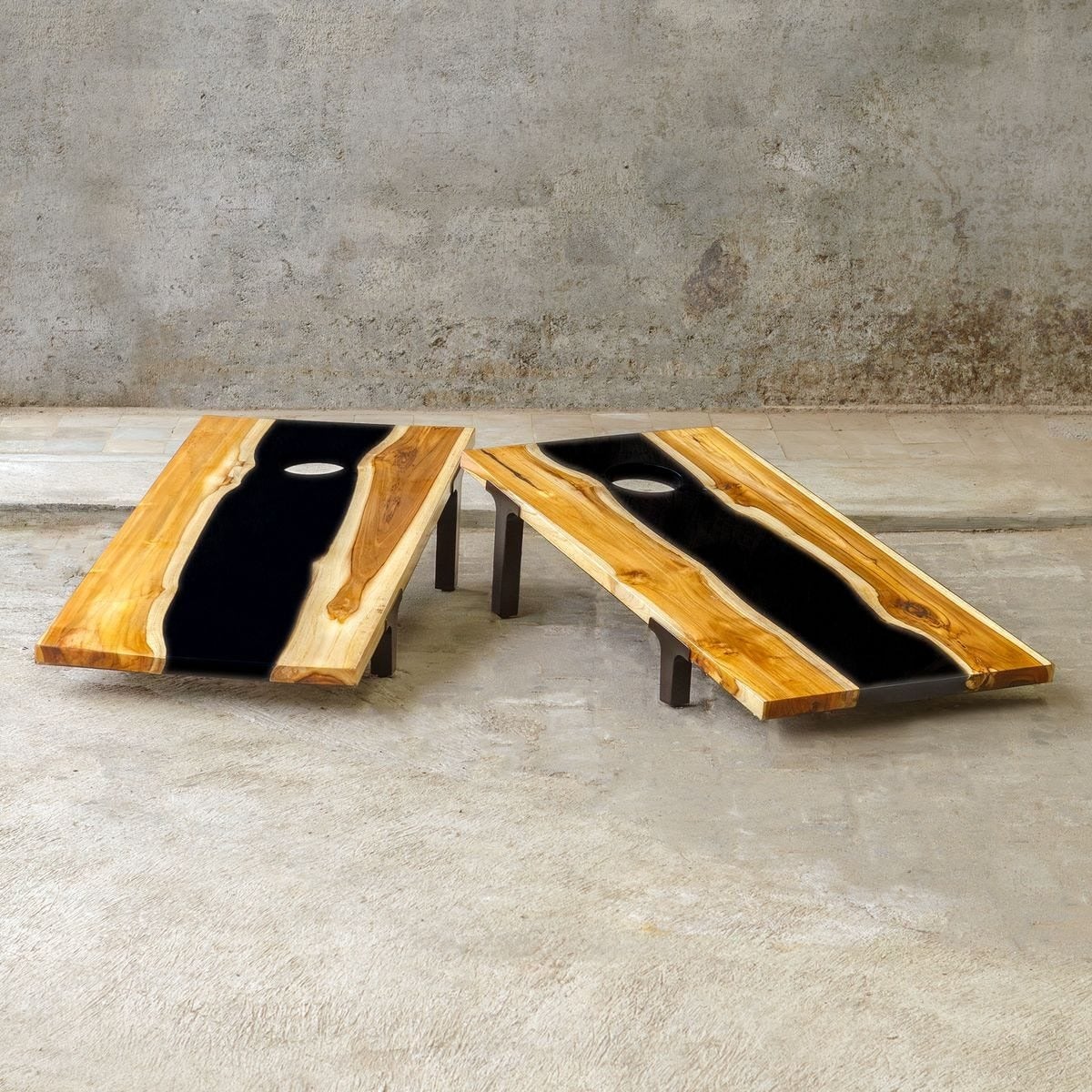 Clearwood Black Cornhole Game Set of 2