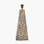 Seacomb Rattan Pyramid Table Lamp Base with Seychelles 45cm Cream Slubby Cotton Empire Lampshade