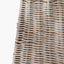 Seacomb Rattan Pyramid Table Lamp Base with Seychelles 45cm Cream Slubby Cotton Empire Lampshade