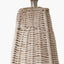 Seacomb Rattan Pyramid Table Lamp Base with Seychelles 45cm Cream Slubby Cotton Empire Lampshade