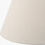 Seacomb Rattan Pyramid Table Lamp Base with Seychelles 45cm Cream Slubby Cotton Empire Lampshade