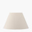 Seacomb Rattan Pyramid Table Lamp Base with Seychelles 45cm Cream Slubby Cotton Empire Lampshade