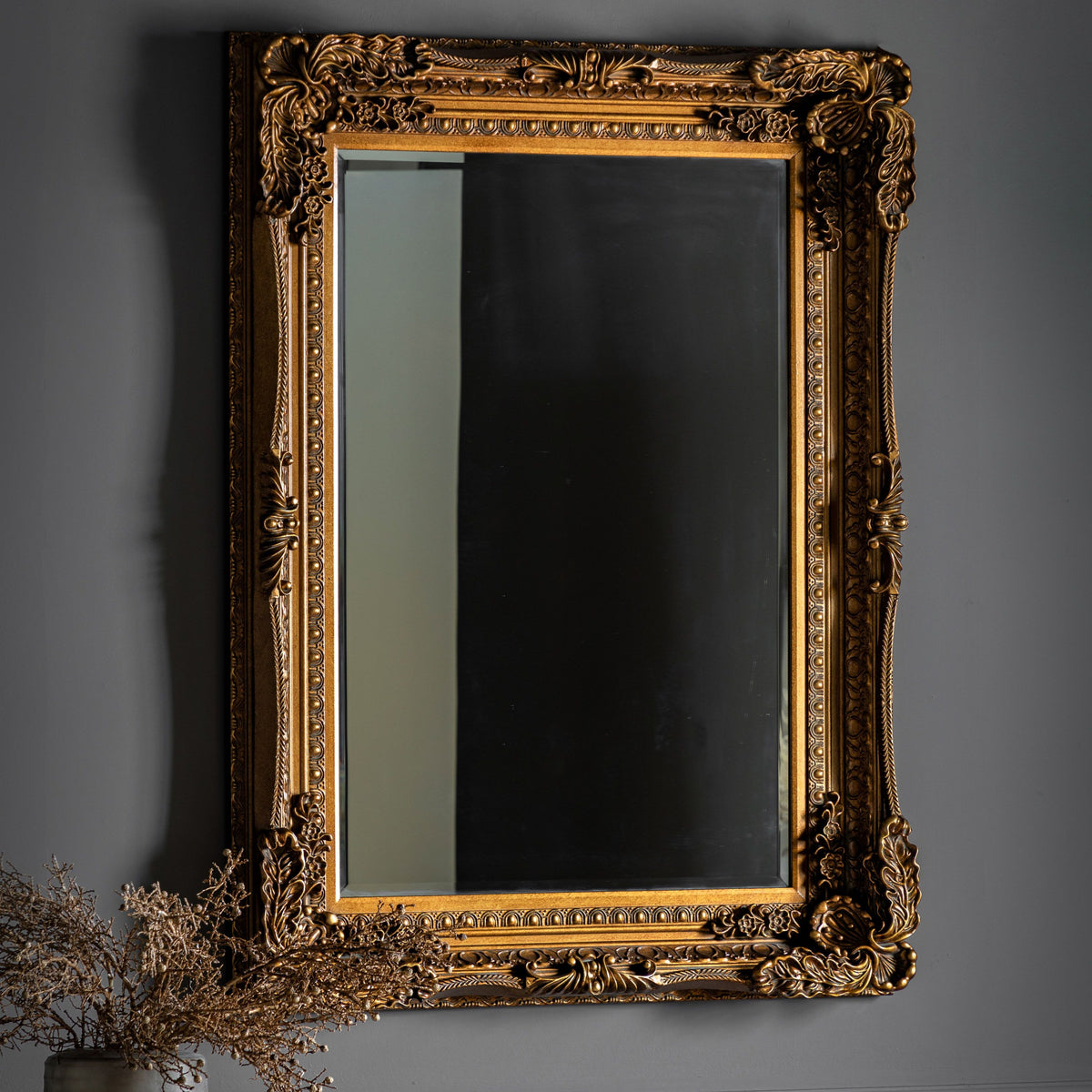 Carved Louis Mirror Gold