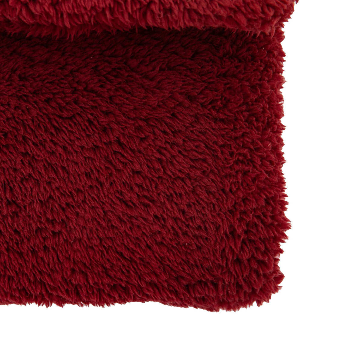 Teddy Fleece Throw Merlot