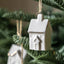 Pearly White Hanging House Ornaments 3pk