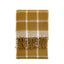 Poly Faux Mohair Check Throw Mustard