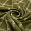 Poly Faux Mohair Check Throw Green