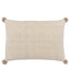 Moss Stitch PomPom Cushion Natural