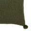 Moss Stitched PomPom Cushion Olive
