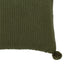 Moss Stitched PomPom Cushion Olive