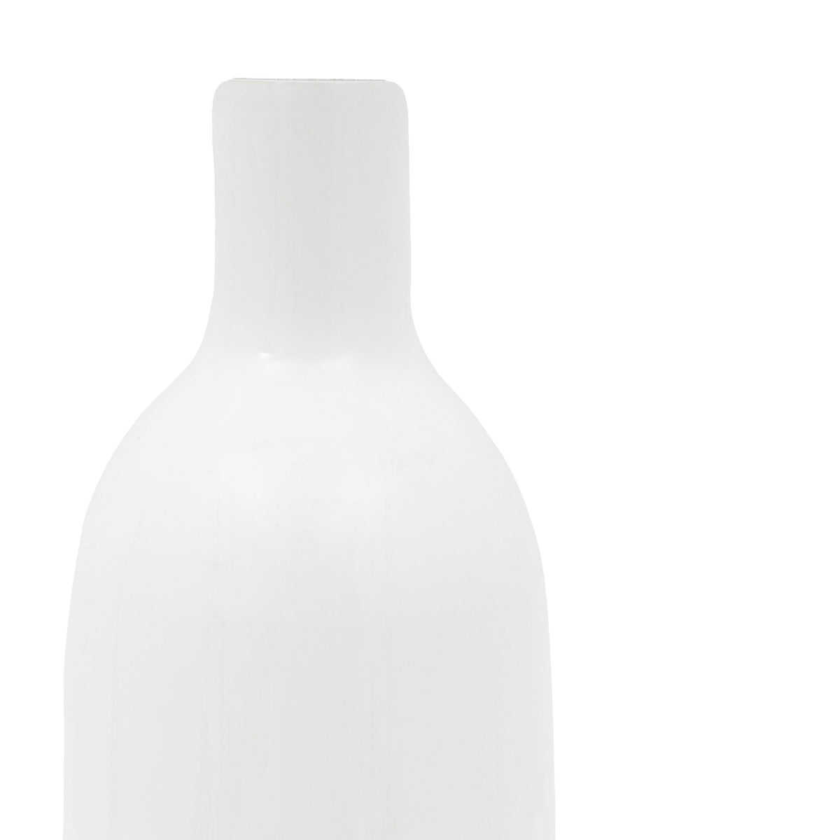 Santo Glass Bottle Vase White Small