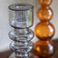 Movera Glass Taper Candlestick Smoke