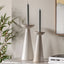 Porto Ceramic Candle Stick White Glaze Set of 2