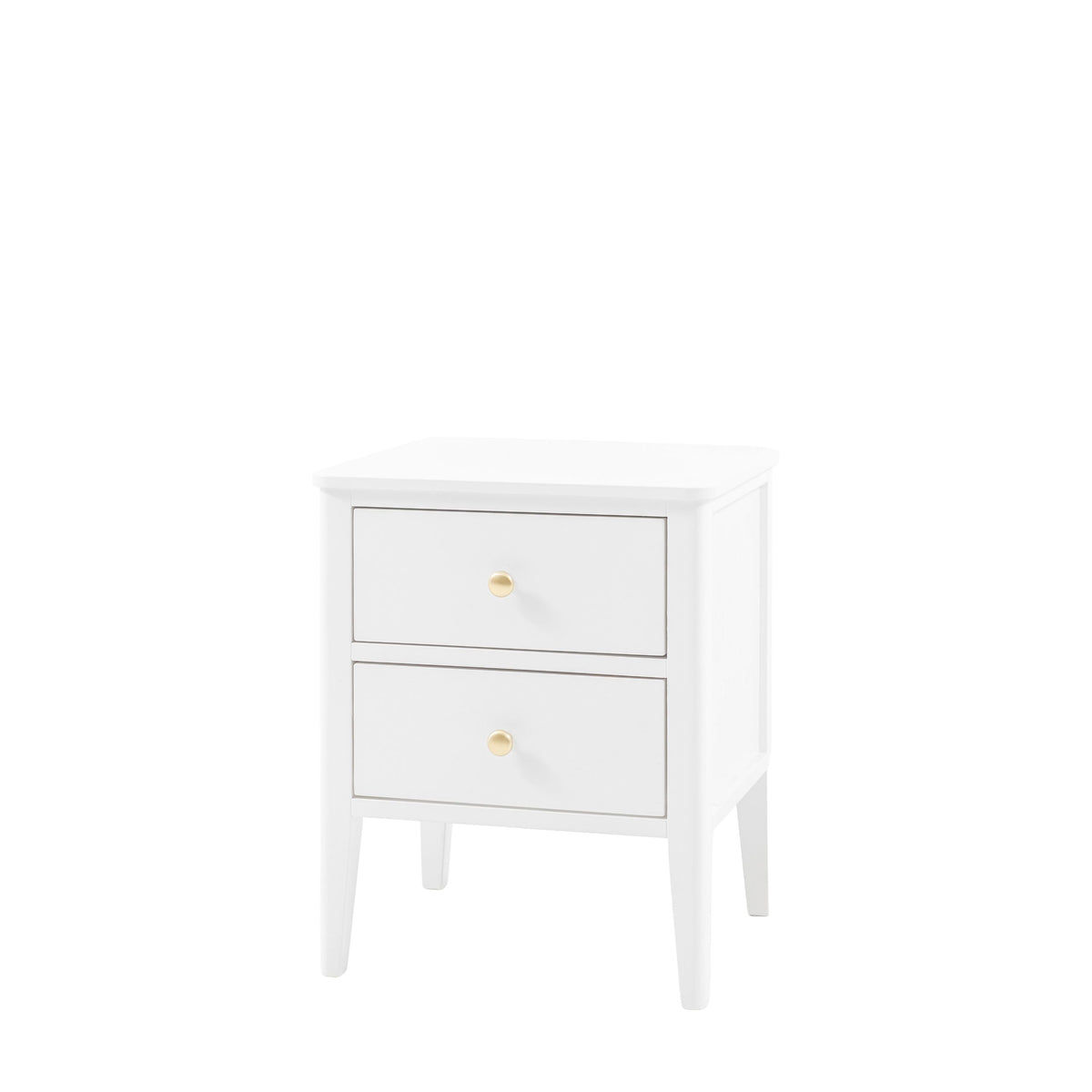 Acton 2 Drawer Bedside White