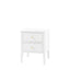 Acton 2 Drawer Bedside White