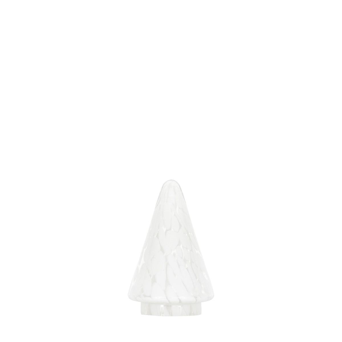 White Confetti Glass Tree Decoration Small