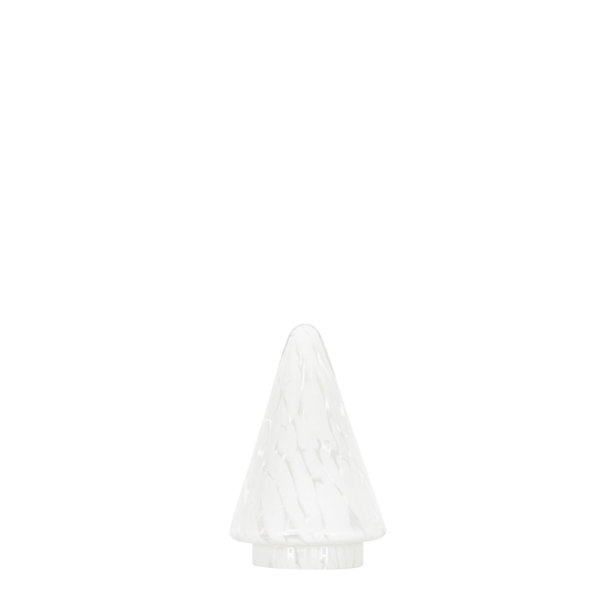 White Confetti Glass Tree Decoration Small