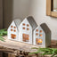 Pearly White Houses Tealight Holder Trio