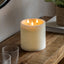 LED 3 Wick Candle Ivory