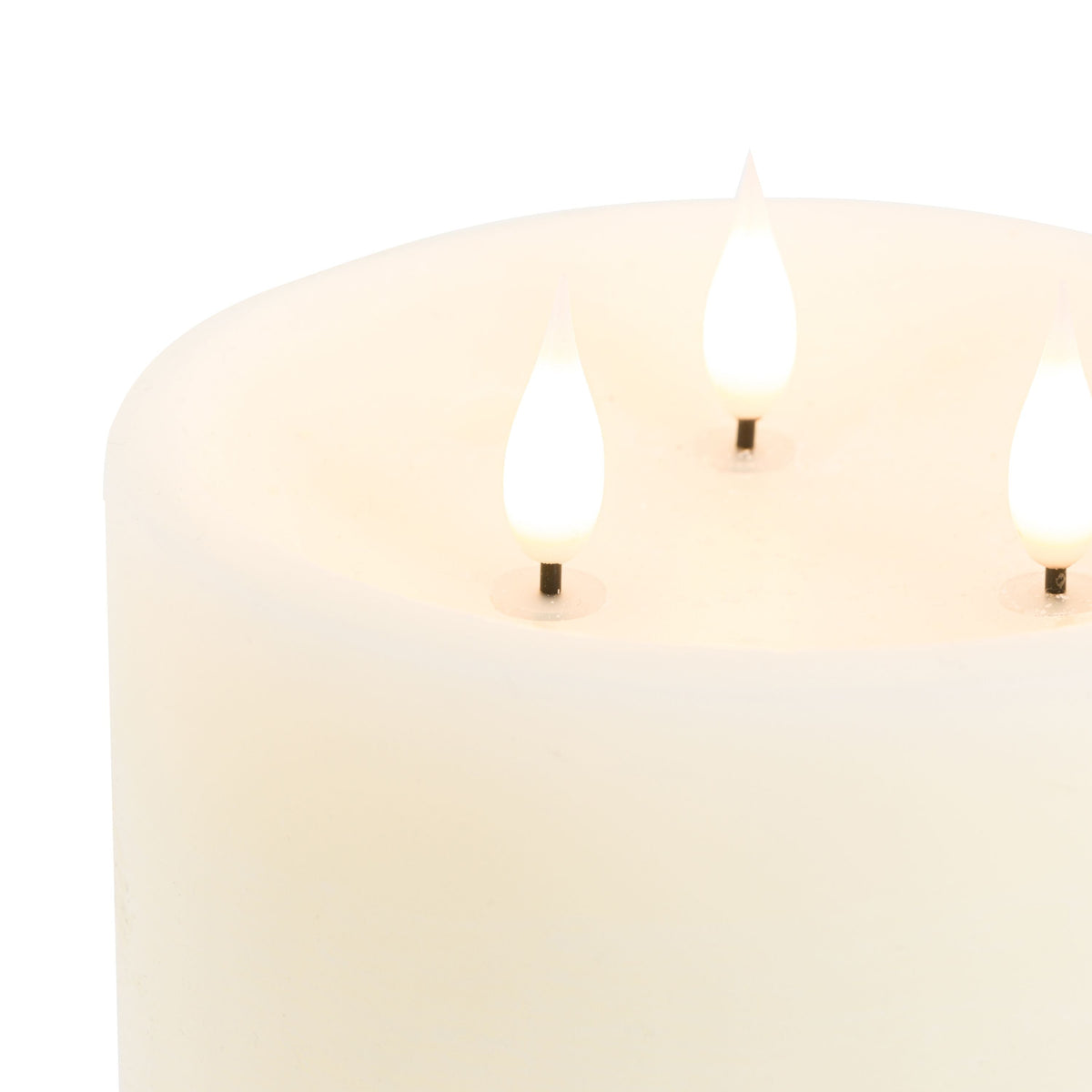 LED 3 Wick Candle Ivory