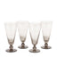 Swirl Flute Glass Smoked Grey 4pk