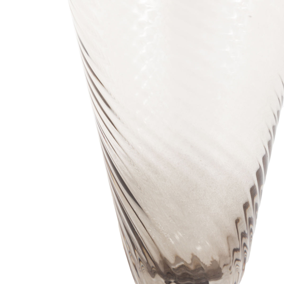 Swirl Flute Glass Smoked Grey 4pk