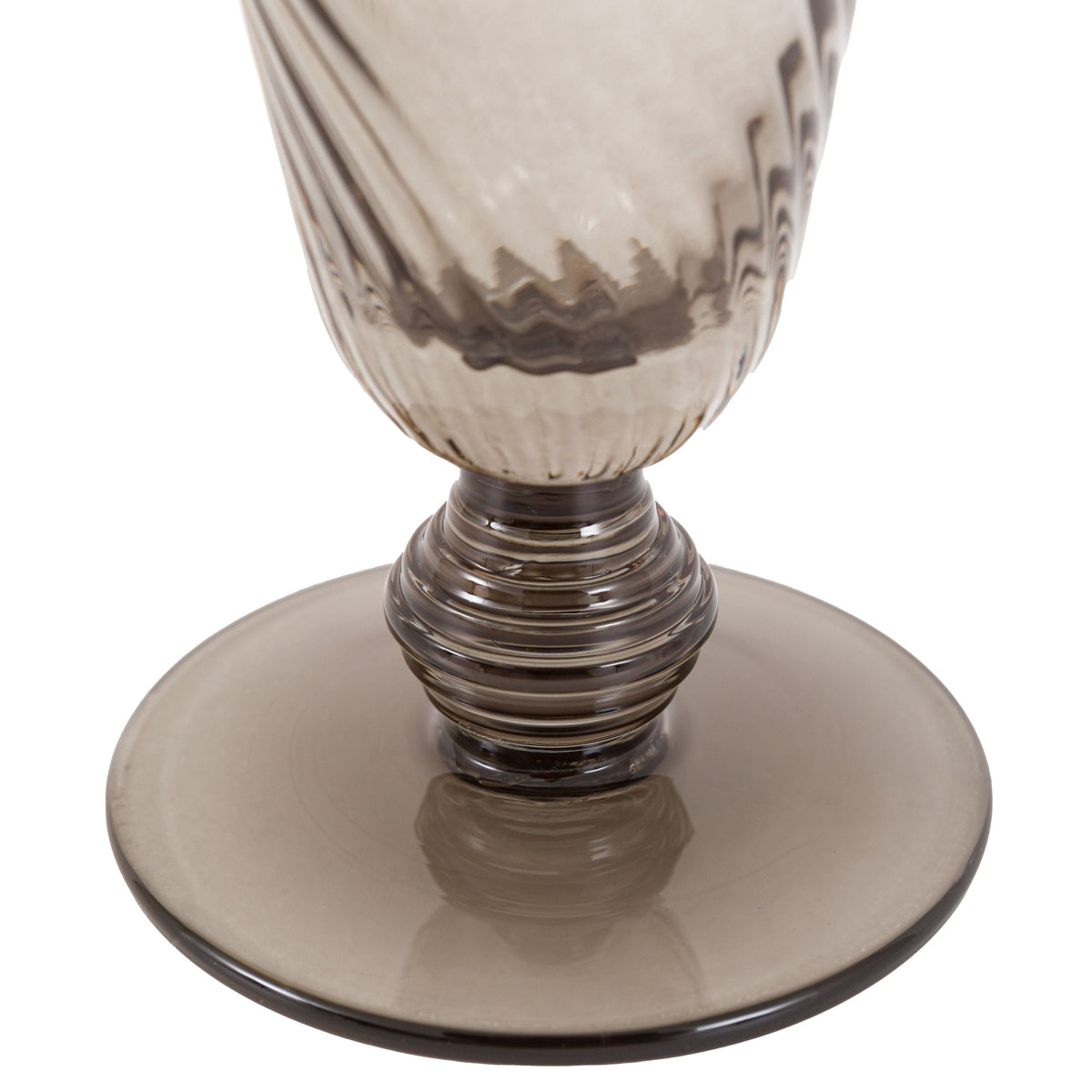 Swirl Flute Glass Smoked Grey 4pk