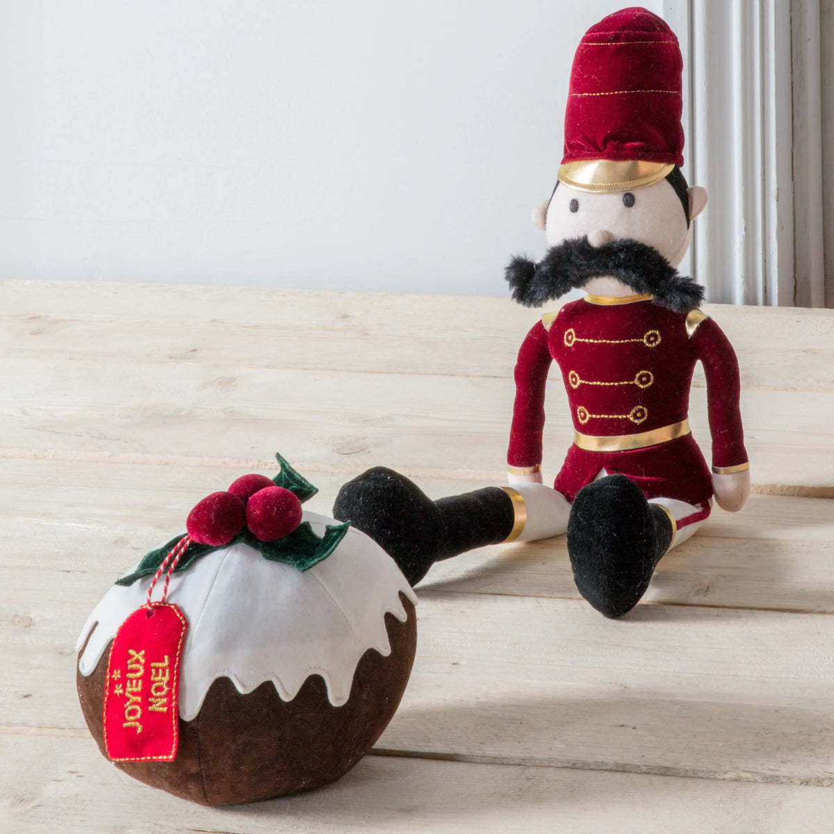 Pudding Doorstop Brown/White