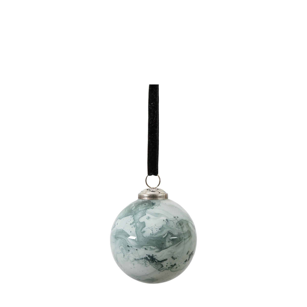 Marbled Bauble Grey 6pk Large