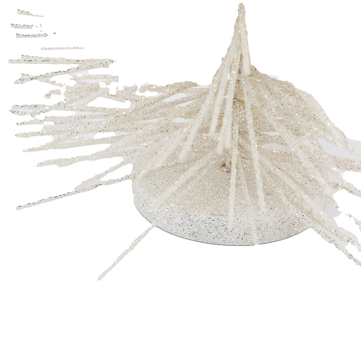 Glittered Brush Tree Large White