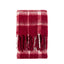 Heritage Check Faux Mohair Throw Red