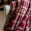 Tartan Sherpa Throw Mulberry