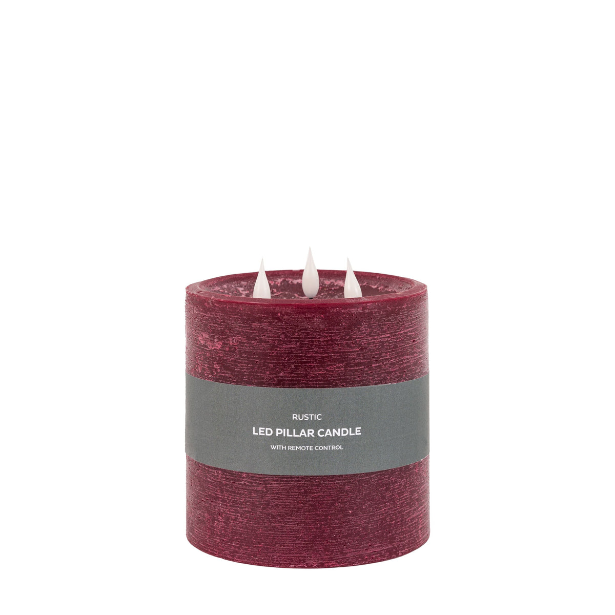 LED 3 Wick Candle Oxblood