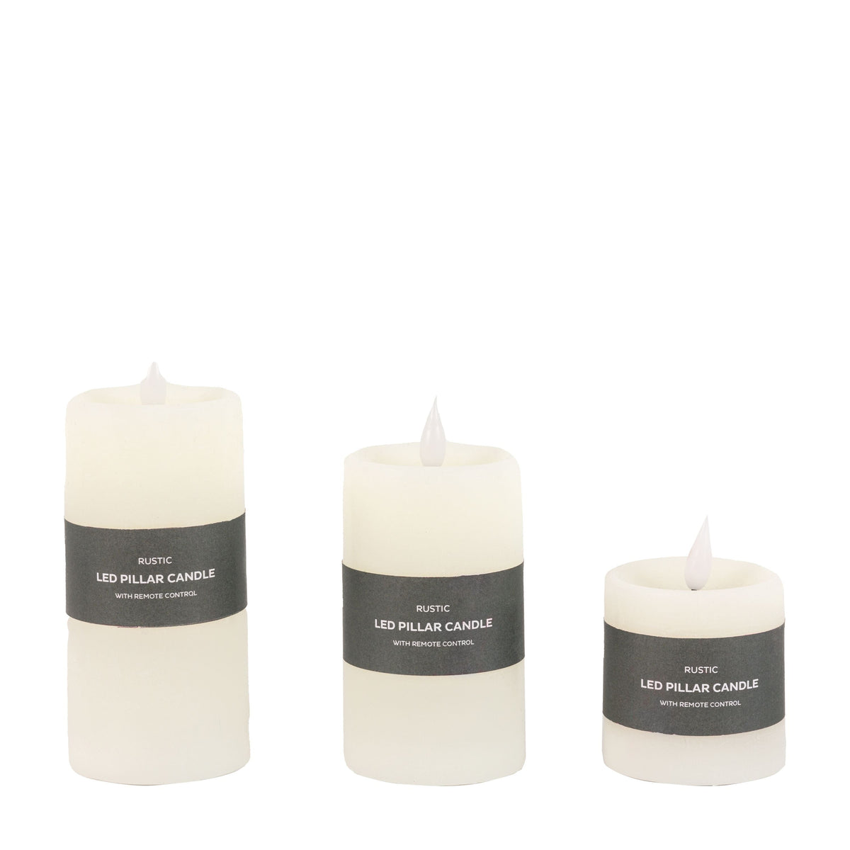 LED 1 Wick Candle Ivory 3pk