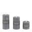 LED 1 Wick Candle Grey 3pk