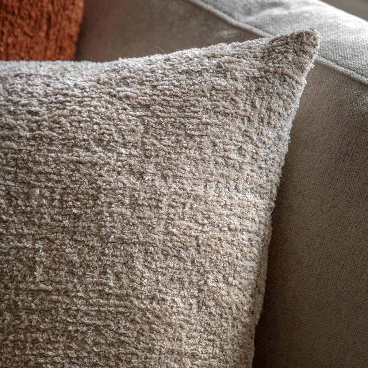 Kaia Chenille Cushion Taupe