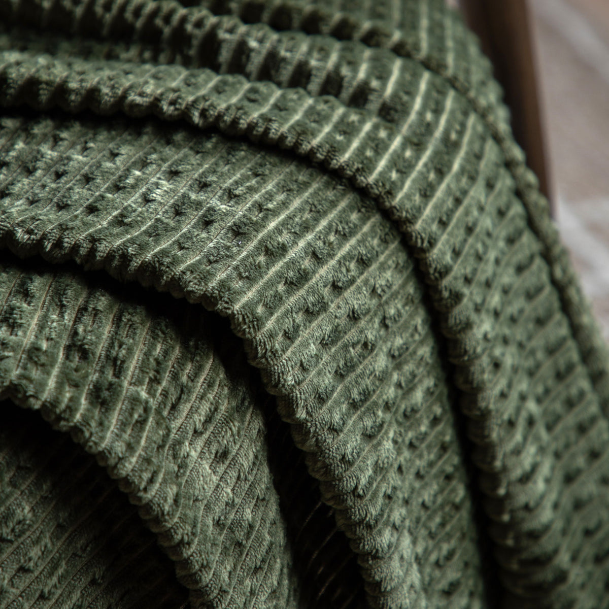 Winson Flannel Throw Olive
