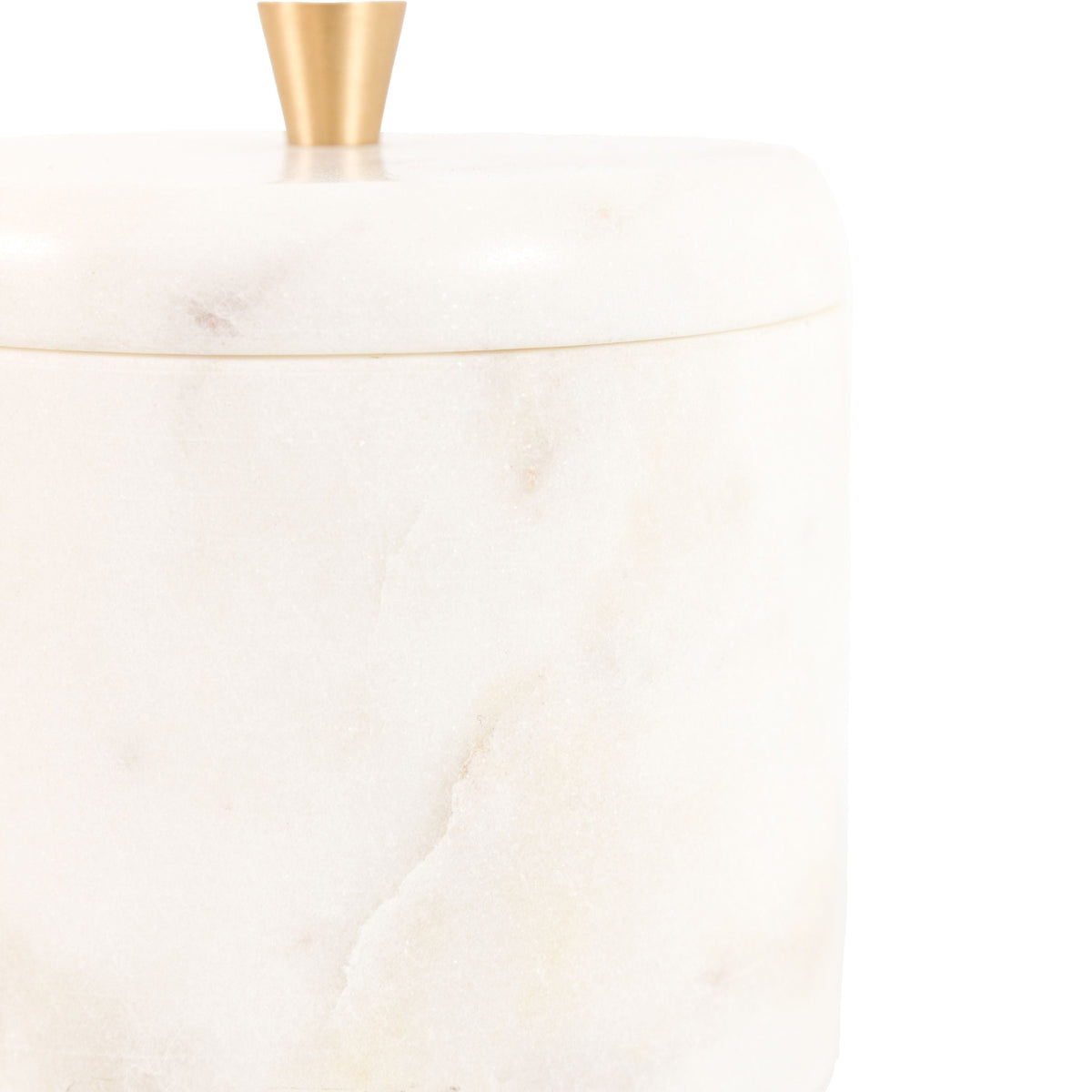 Veta Marble Rounded Box White Small