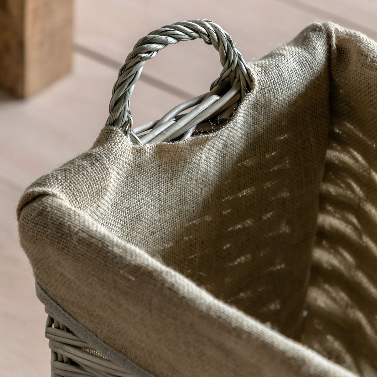 Faden Square Lined Basket Natural Set of 3