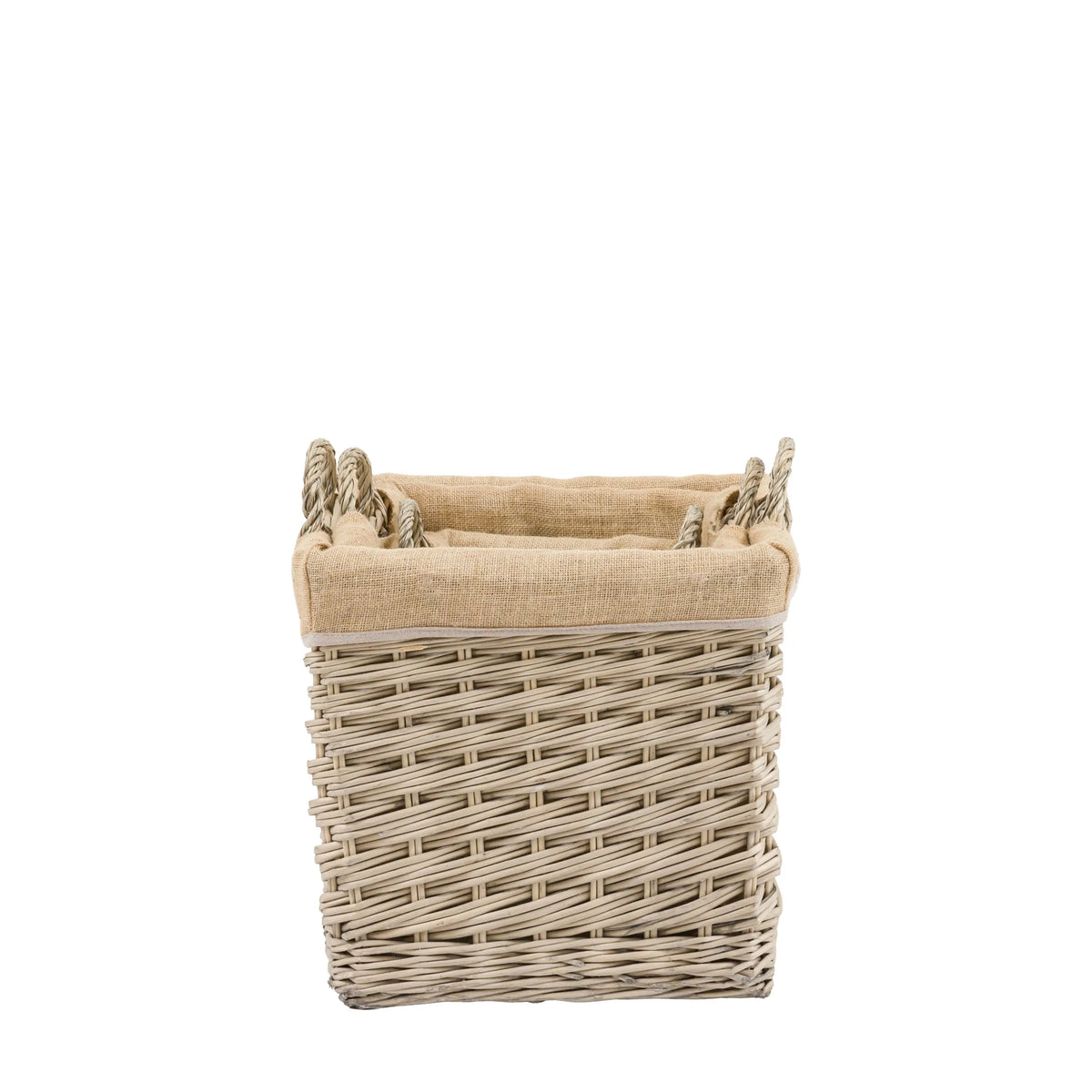 Faden Square Lined Basket Natural Set of 3
