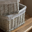 Sylva Square Lined Basket Grey Set of 3