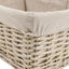 Sylva Square Lined Basket Grey Set of 3