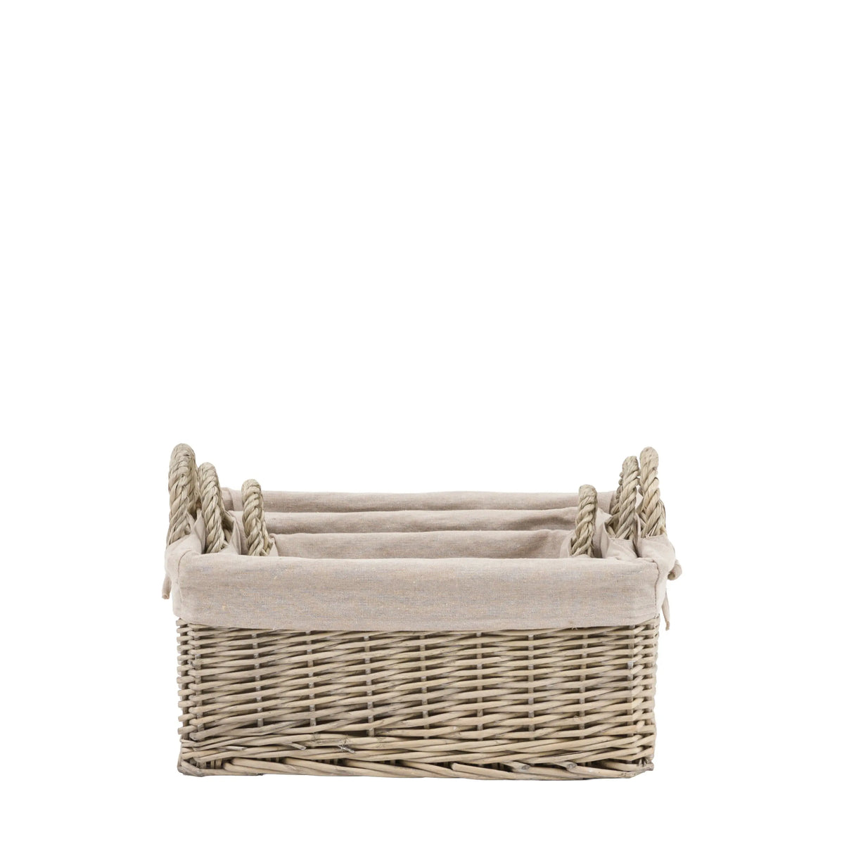 Rama Lined Baskets Natural Set of 3