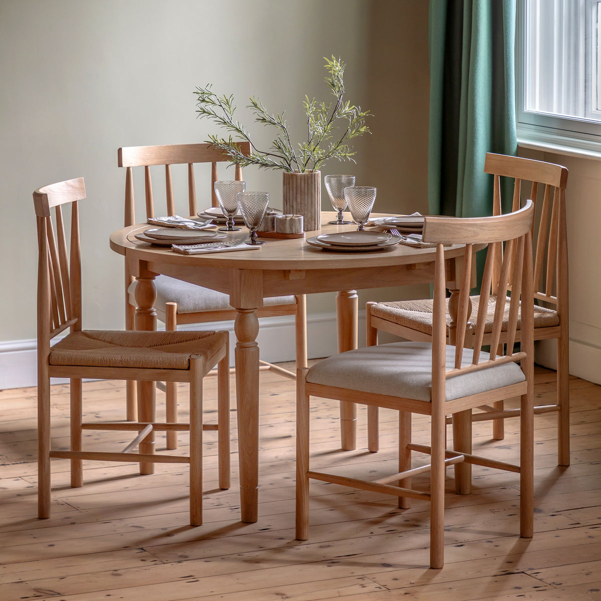 Eton Round Extending Dining Table Natural