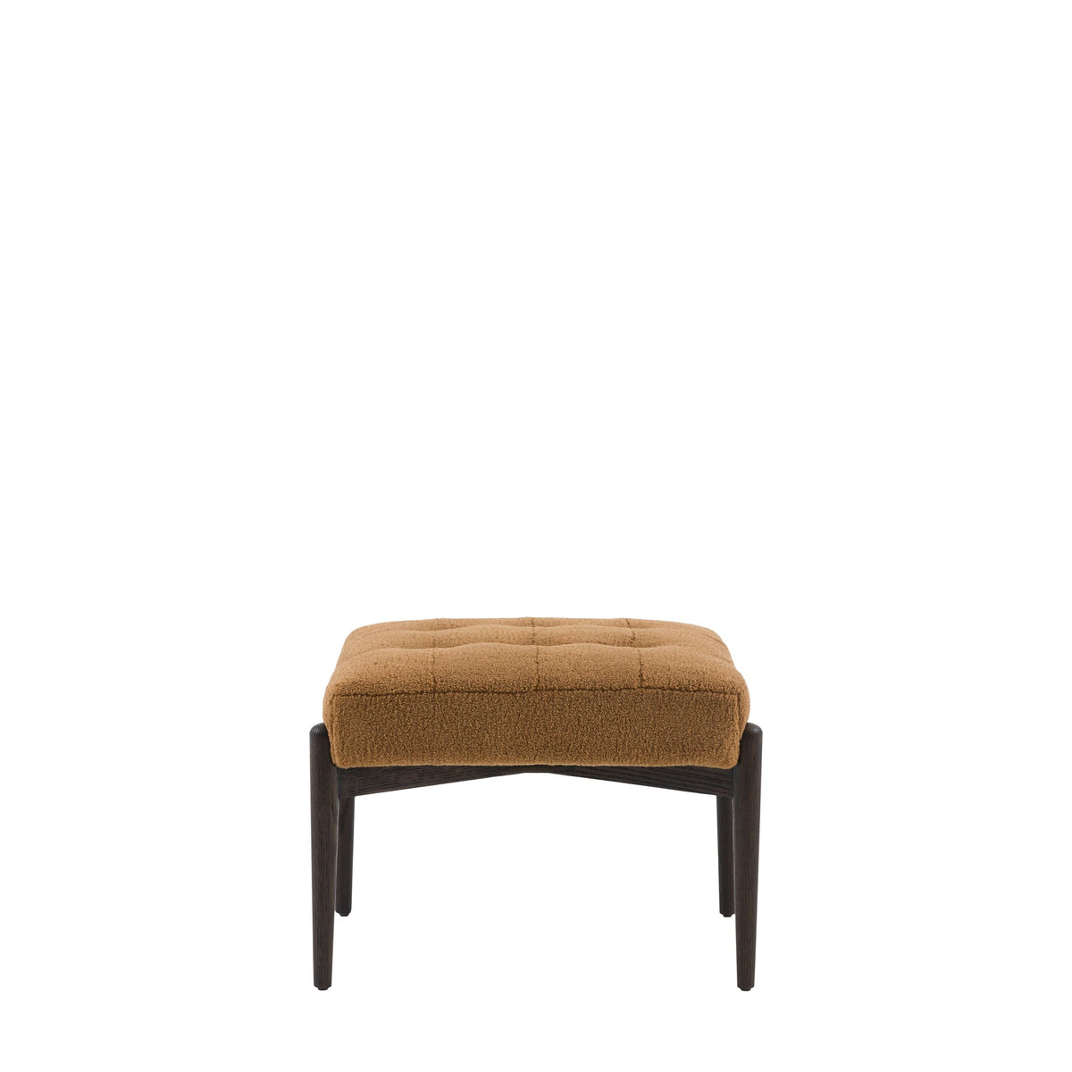 Humber Footstool Ochre Faux Sheepskin