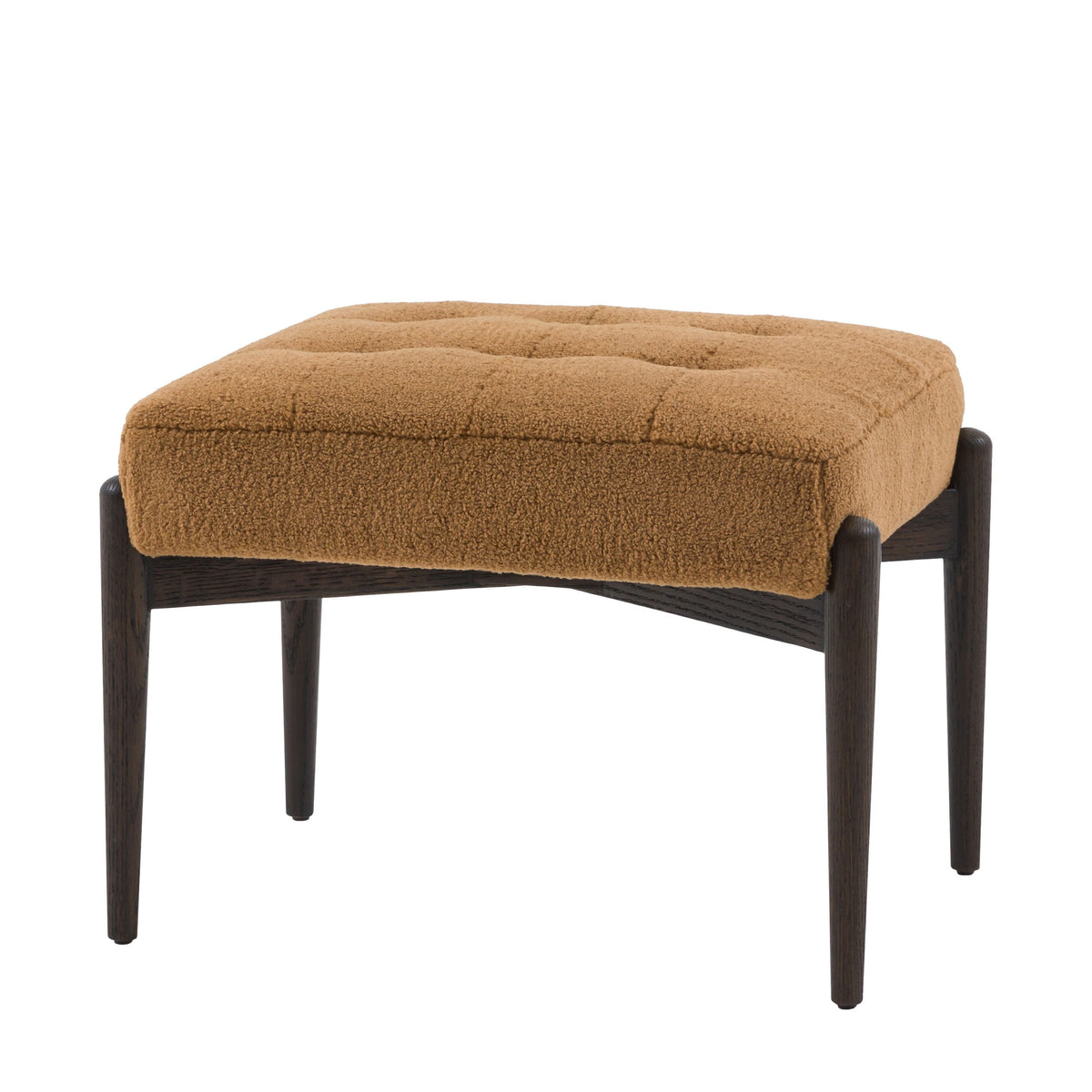 Humber Footstool Ochre Faux Sheepskin