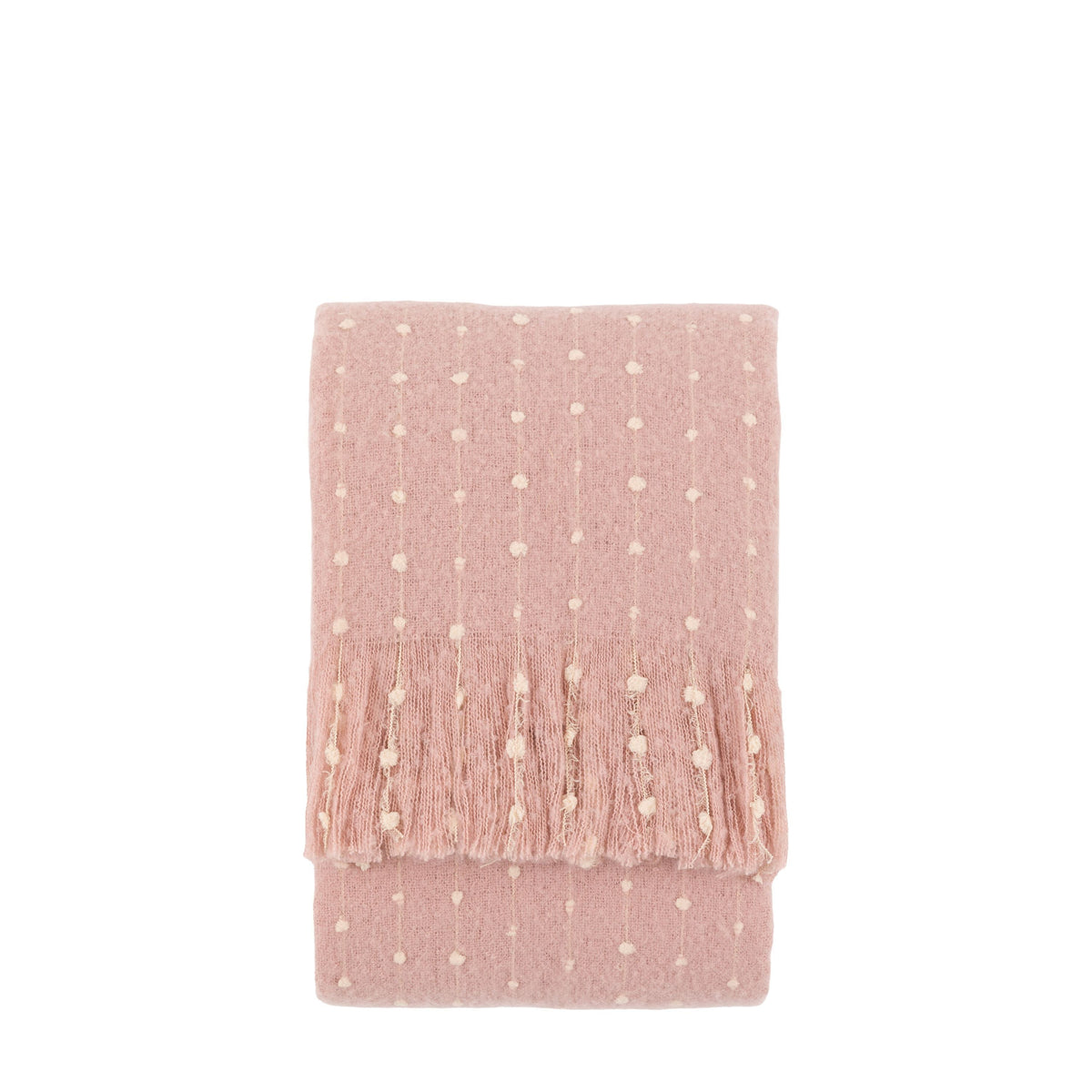 Dottie Faux Mohair Throw Rose Pink