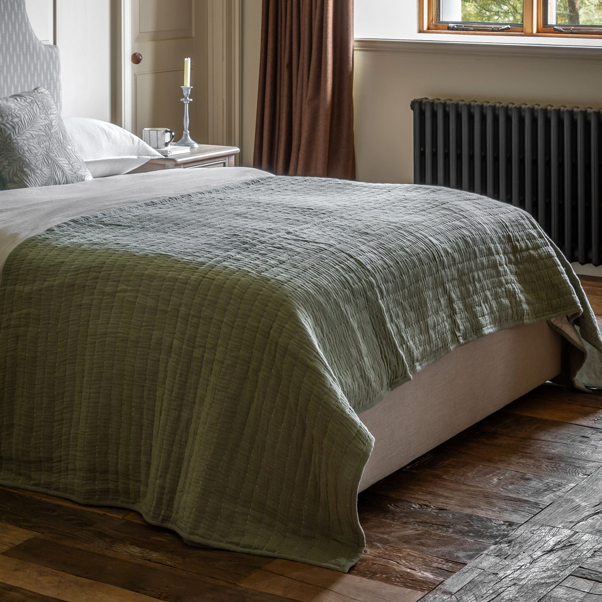 Alcove Gauze Bedspread Sage